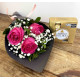 Rosas Pink com Chocolates